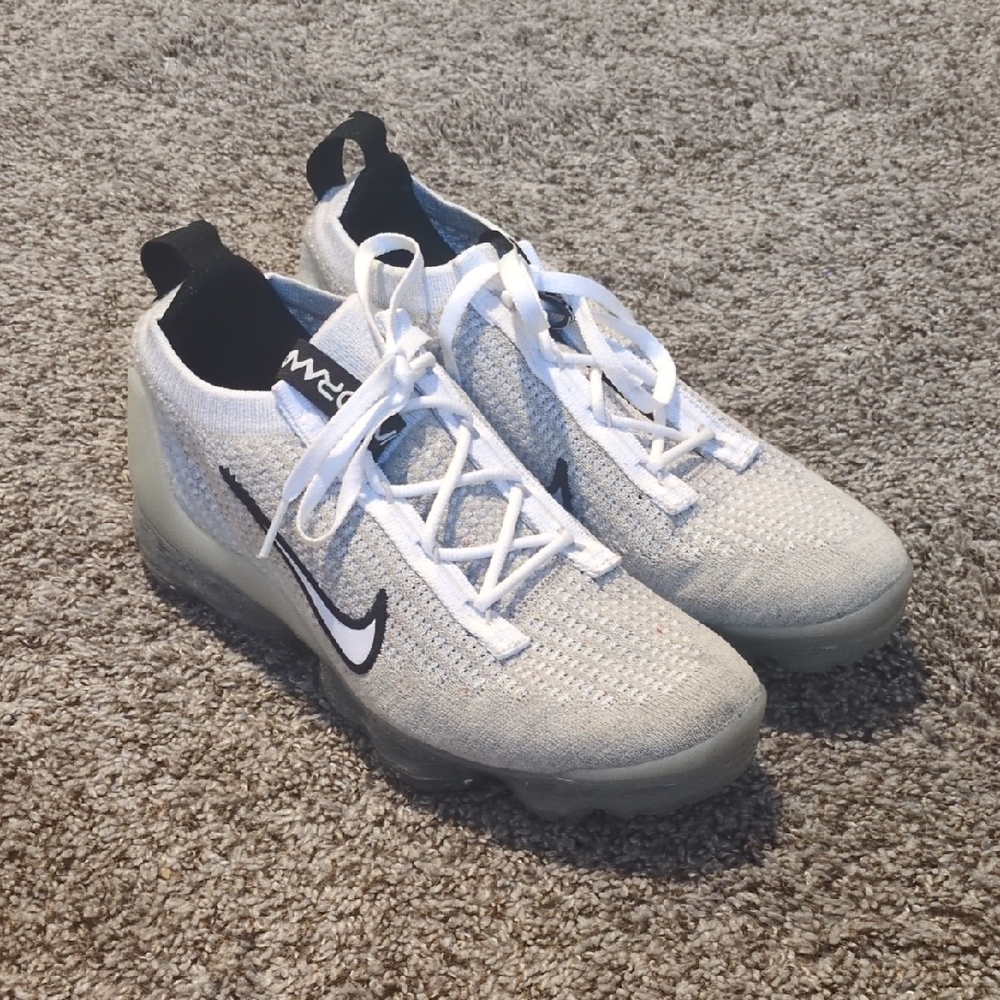 Nike Air VaporMax White and Gray Shoes